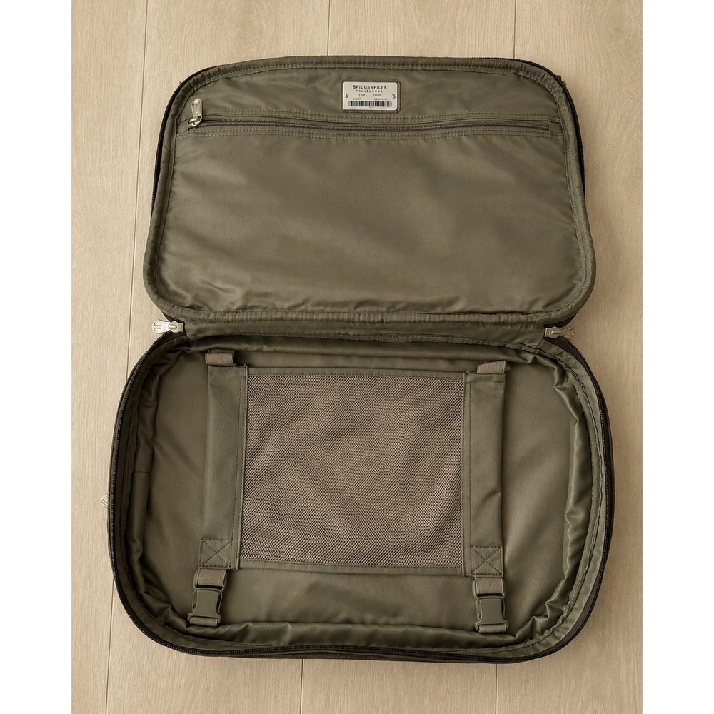 Briggs & Riley 231X-7 Double Expandable Laptop Briefcase Carry-On Green w/ Strap - Picture 6 of 7